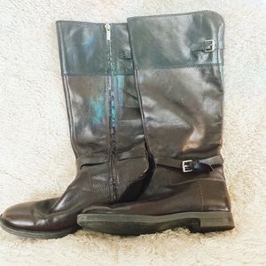 Enzo Angiolini two tone riding boots